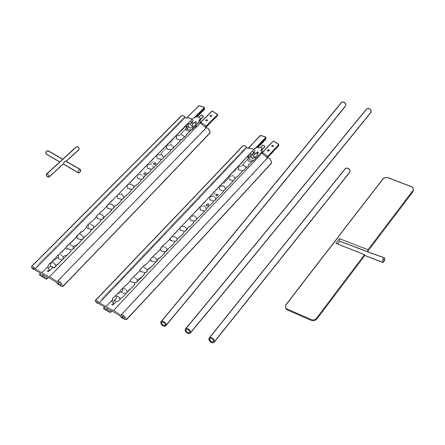 Lightbox extension kit parts line drawing