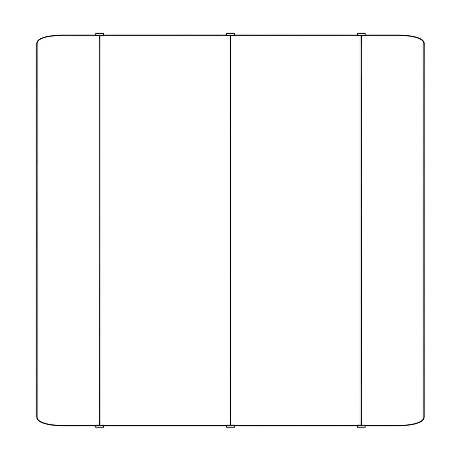 Lite Pop Up Stand 2x3 Curved line drawing