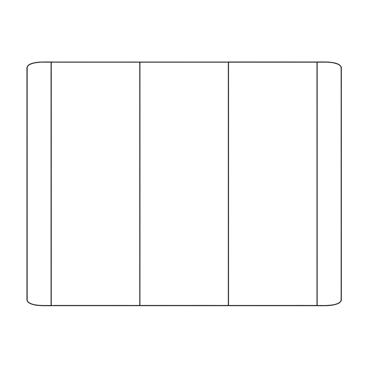 Lite Pop Up Stand 3x3 Curved line drawing