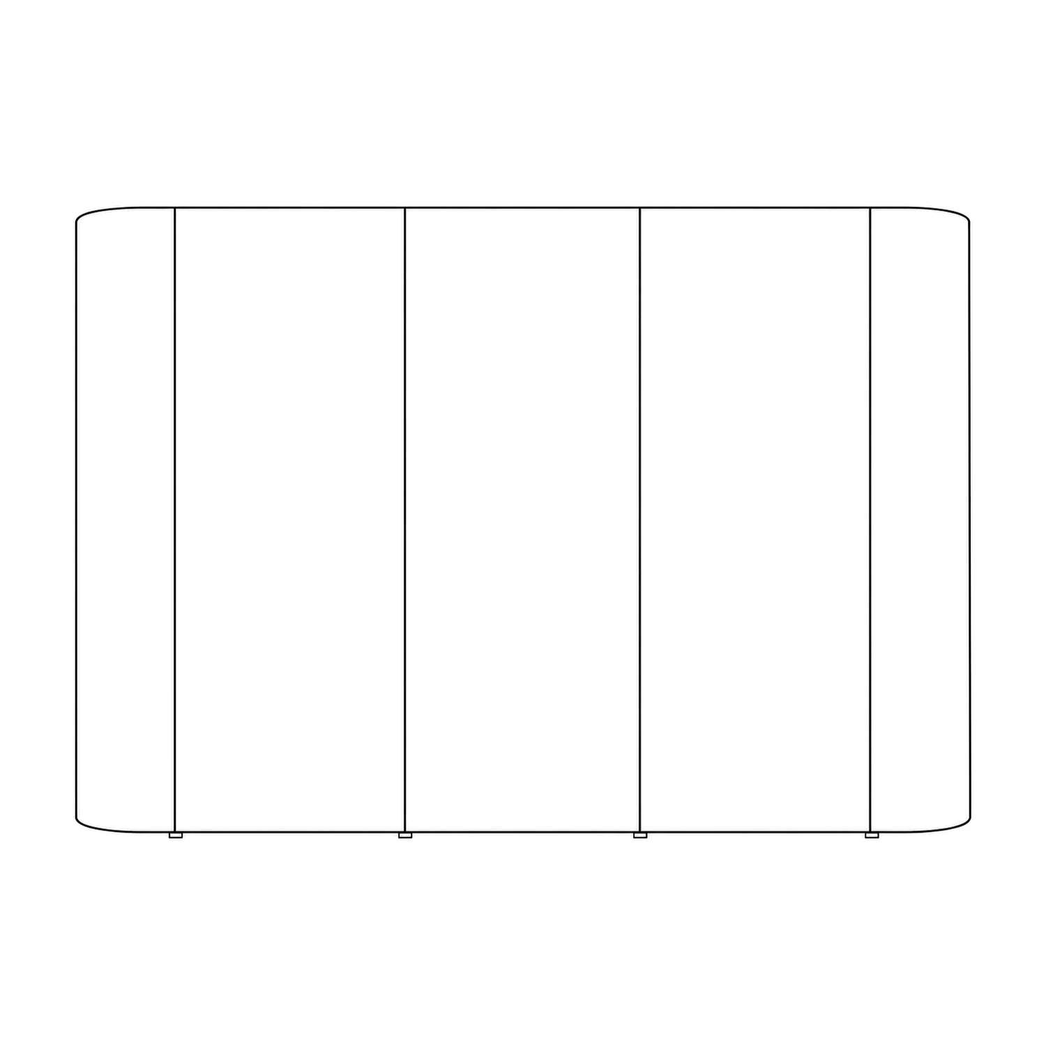 Lite Pop Up Stand 3x3 Straight line drawing