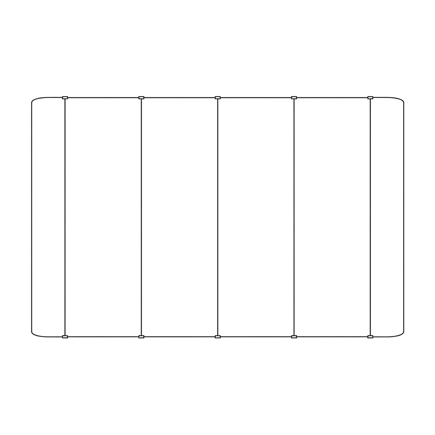 Lite Pop Up Stand 4x3 Curved line drawing