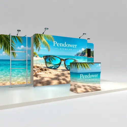 Macaw - 3m x 6m Inline Display, shown with example artwork