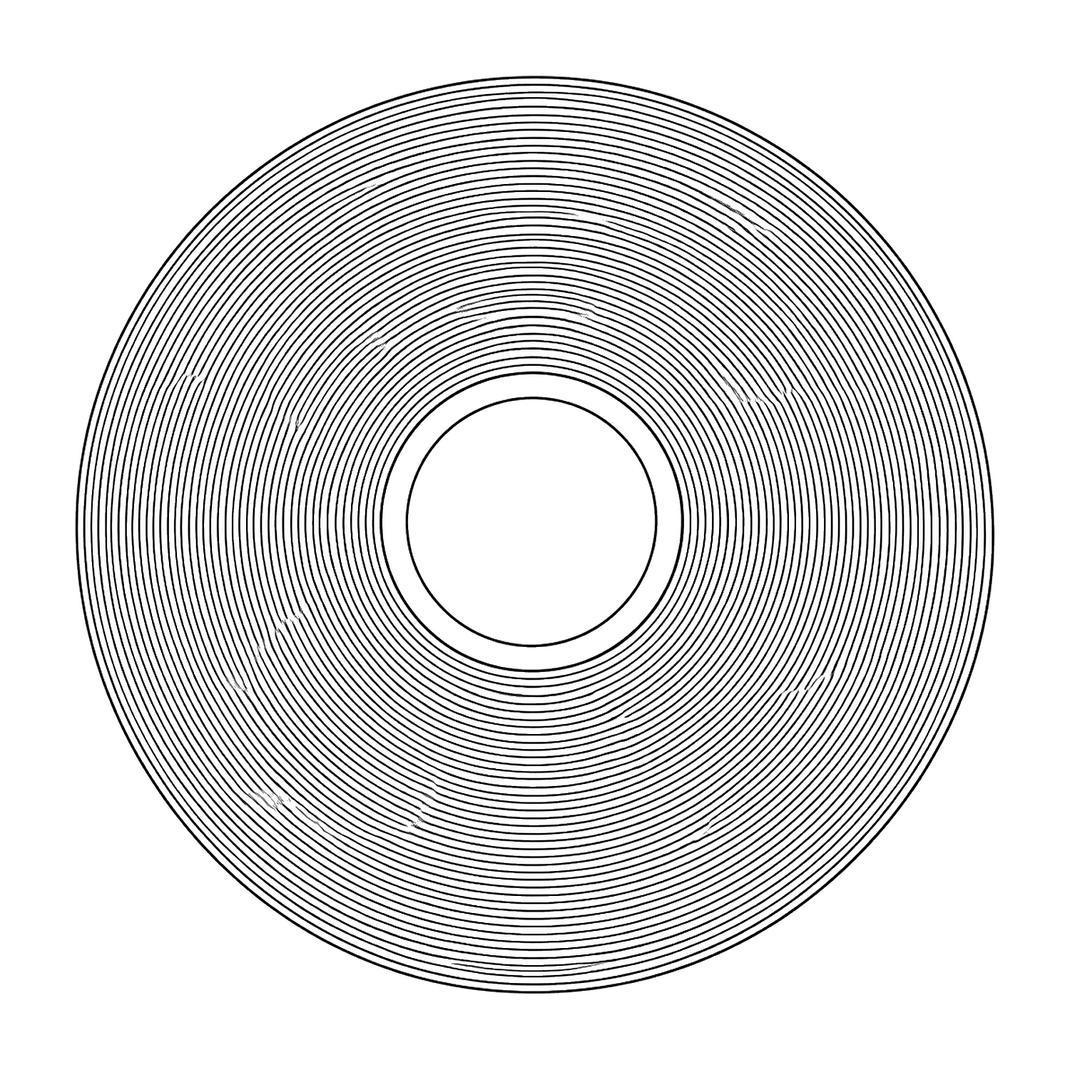 Roll of magnetic tape line drawing