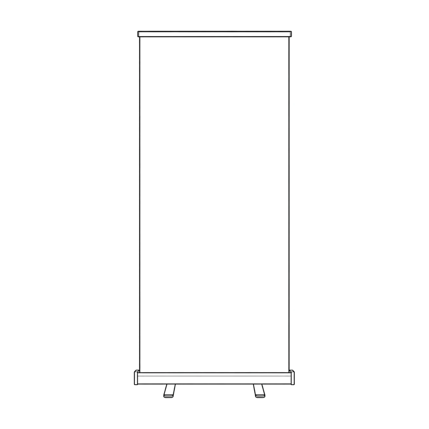 Mantis Roller Banner 800mm Wide line drawing
