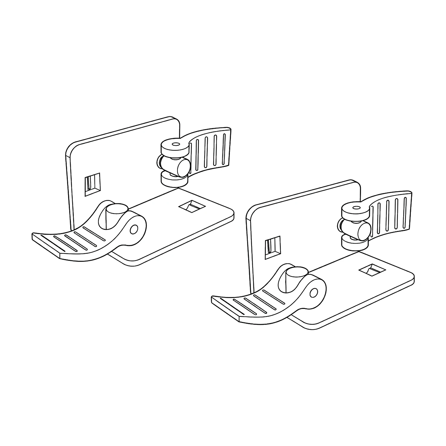 Line drawing of the pair of middle corner brackets