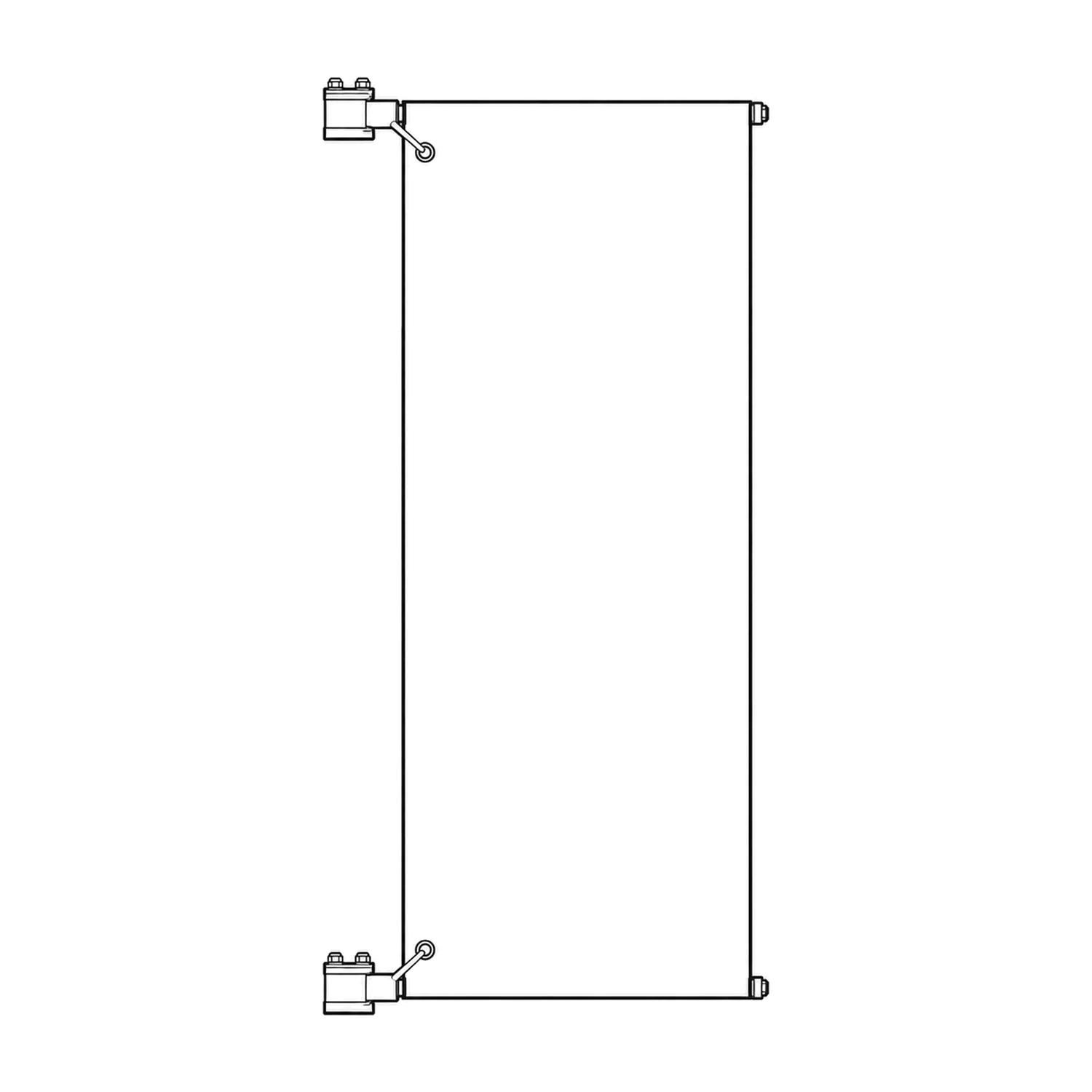 Mistral Post Mounted Banner Flag 800mm x 2m line drawing