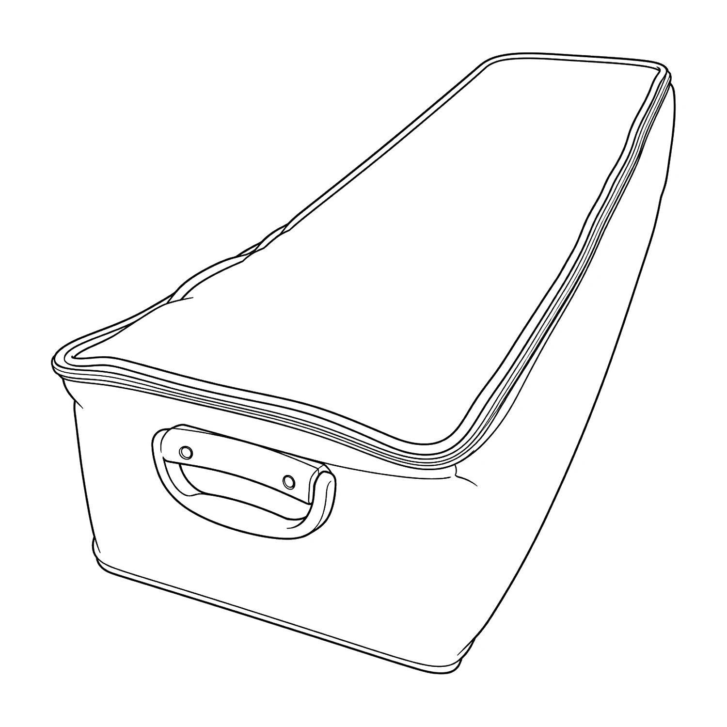 Line drawing of the modular frame carry bag