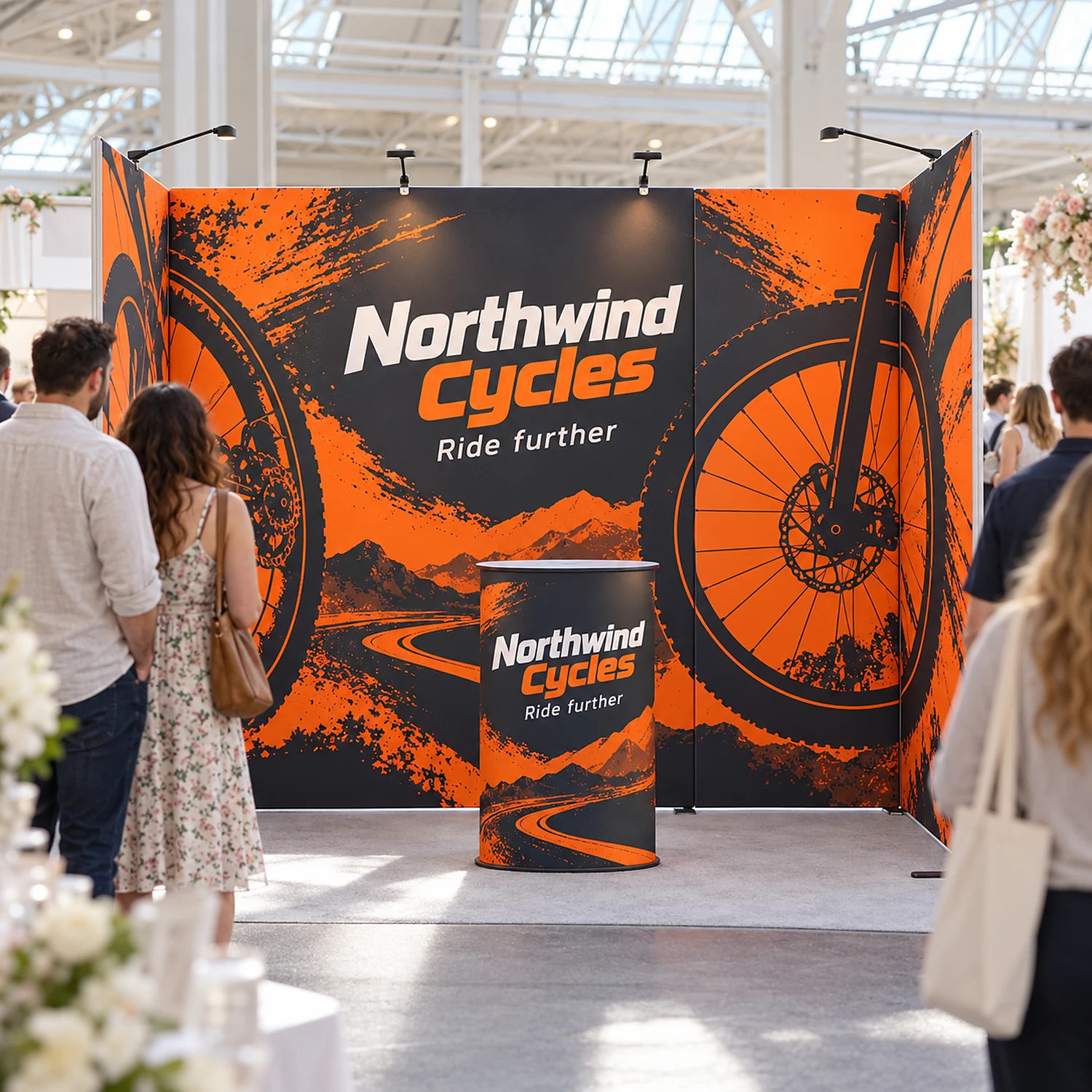 6m2 modular exhibition stand in use at a lifestyle show