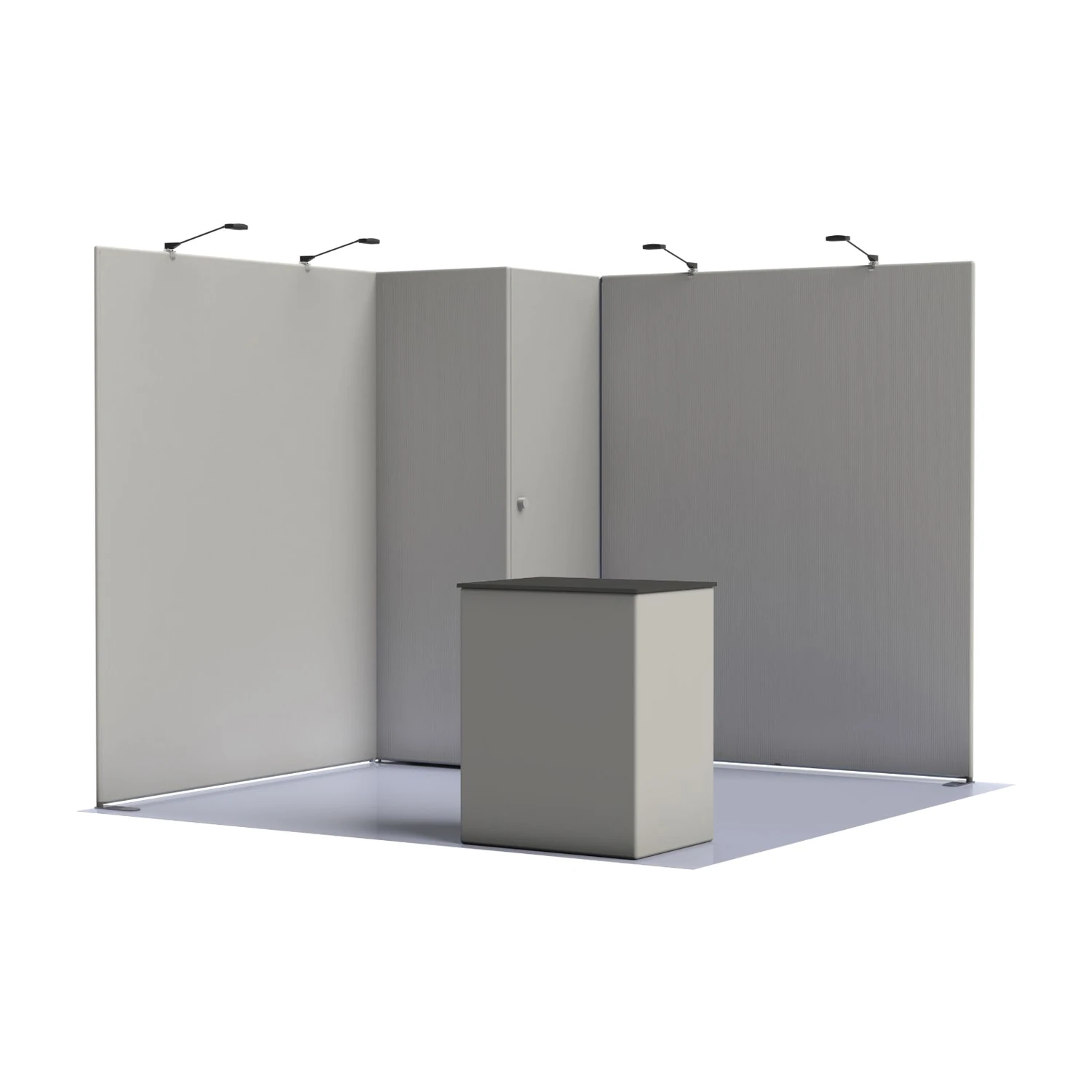 9m2 modular exhibition stand structure shown unprinted