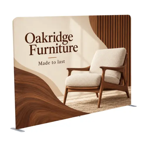 Modulate Modular Fabric Wall with Square Corners with example artwork