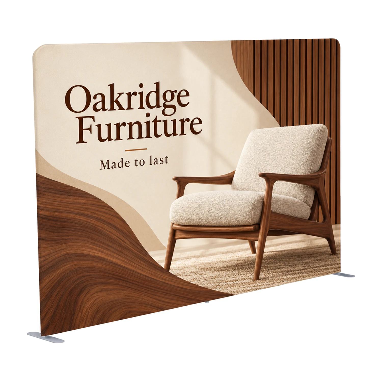 Modulate Modular Fabric Wall with Square Corners with example artwork