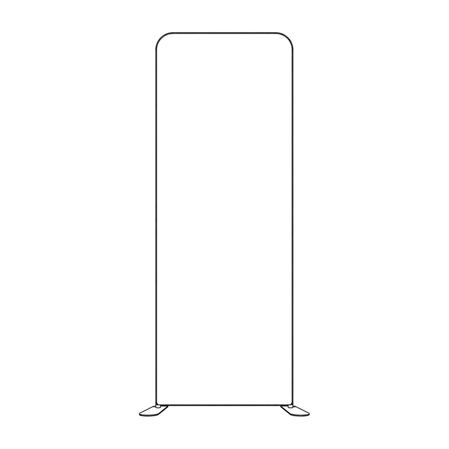 Modulate Modular Fabric Wall with Square Corners line drawing