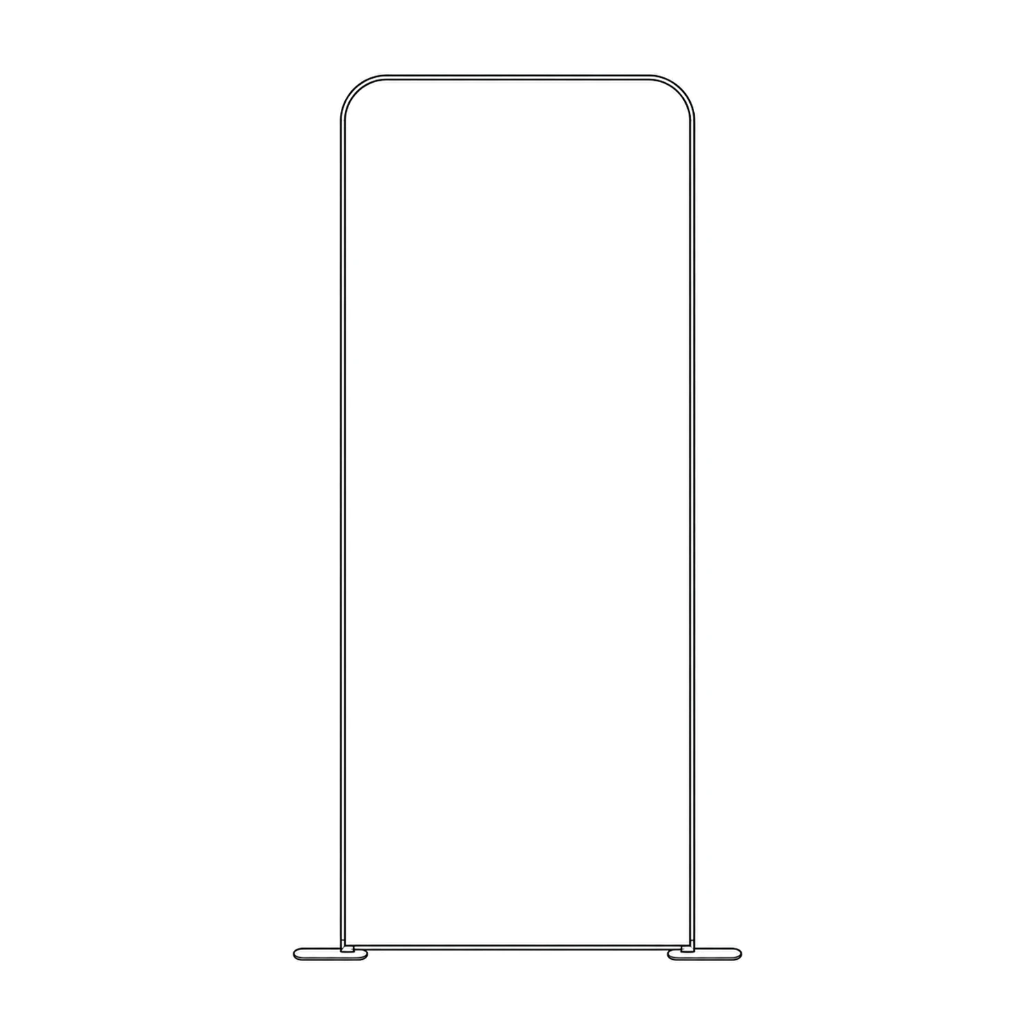 Modulate Modular Fabric Wall with Square Corners line drawing