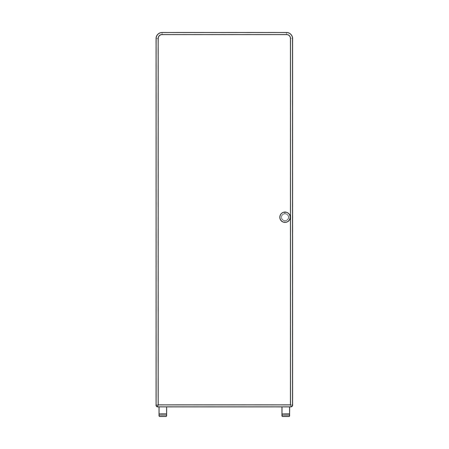 Modulate Storeroom Door Wall with Square Corners line drawing