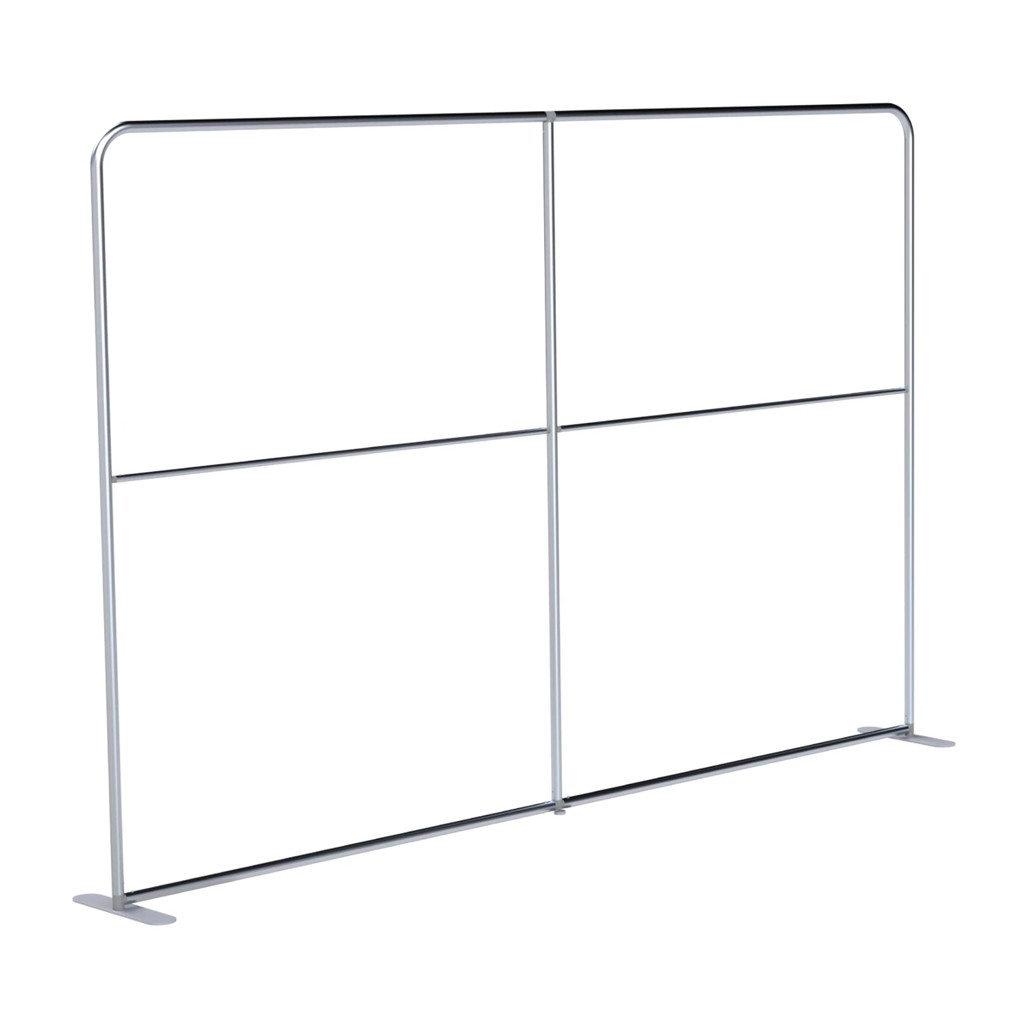 Rounded-top 3m wall frame with centre upright and feet, no graphic
