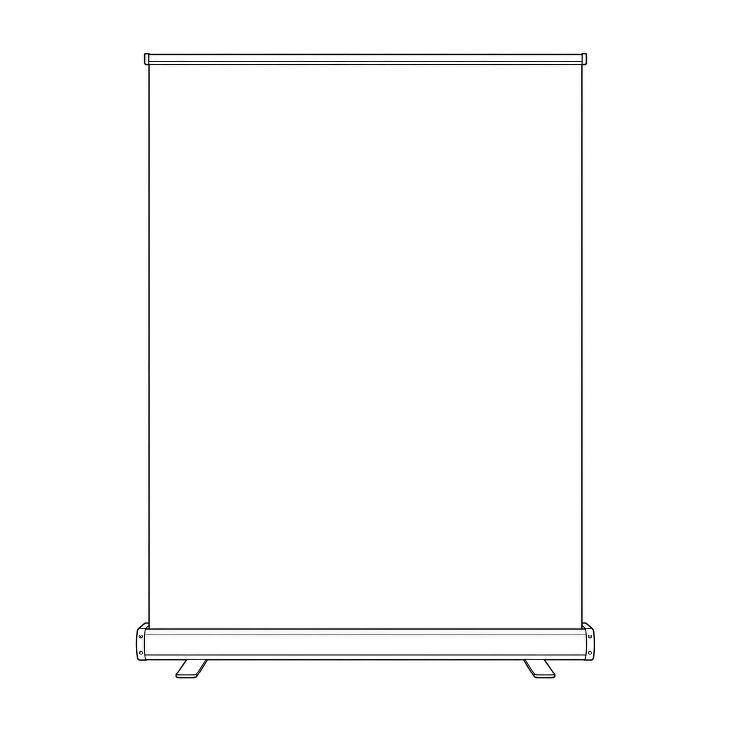 Orient+ Roller Banner line drawing
