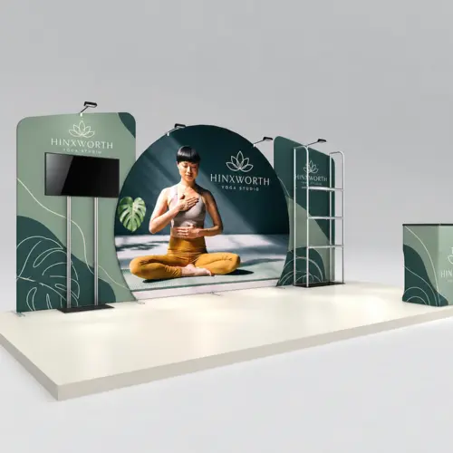 Owl - 3m x 6m Inline Display, shown with example artwork