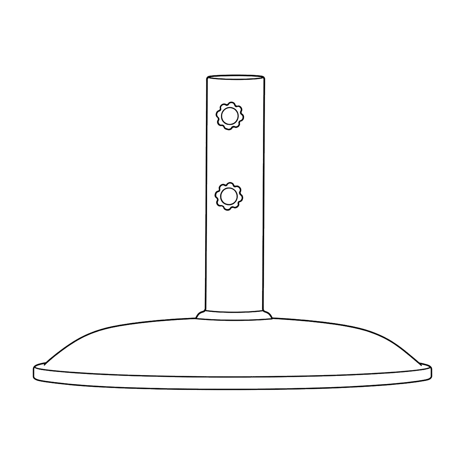 Parasol base line drawing