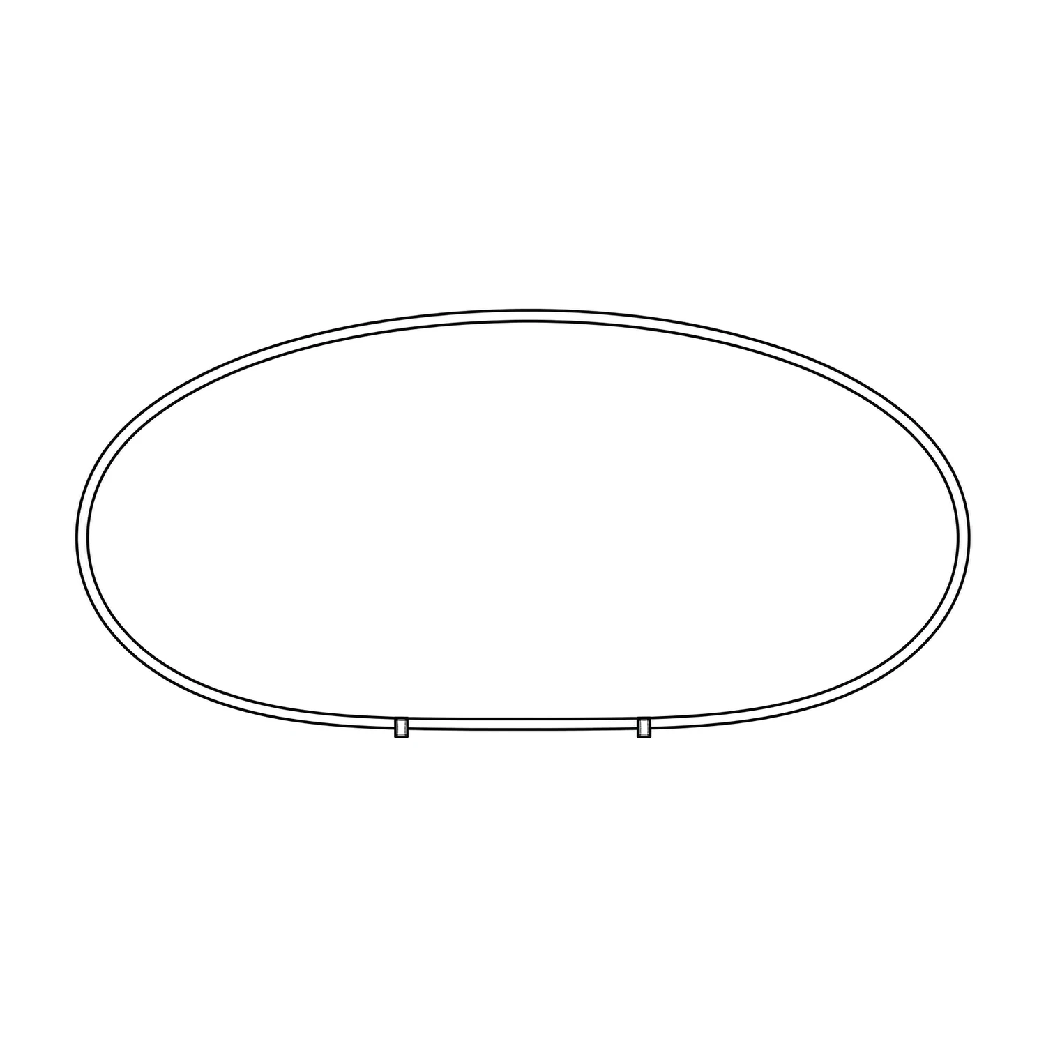 Pop Out Banner 2.05m x 1.07m line drawing