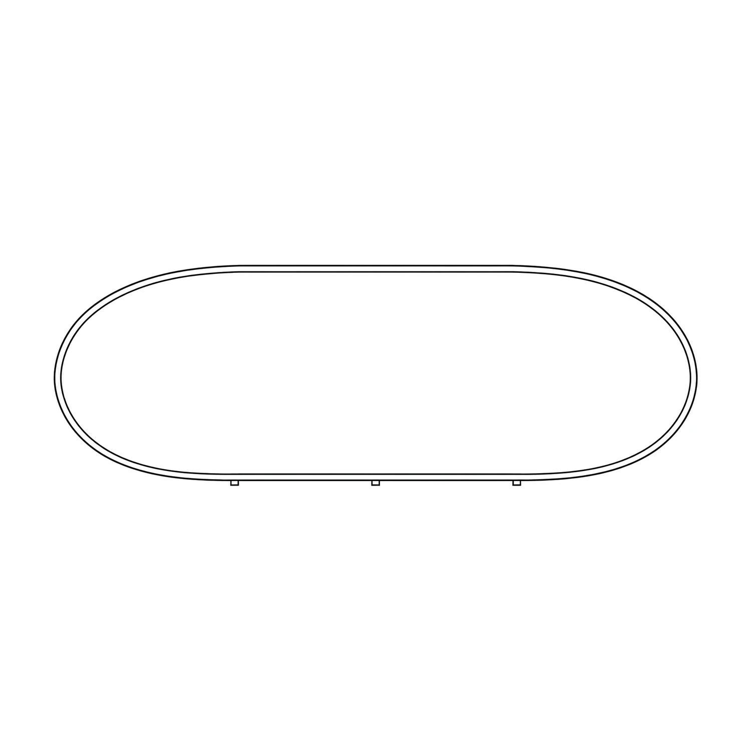 Pop Out Banner 2.52m x 1.08m line drawing