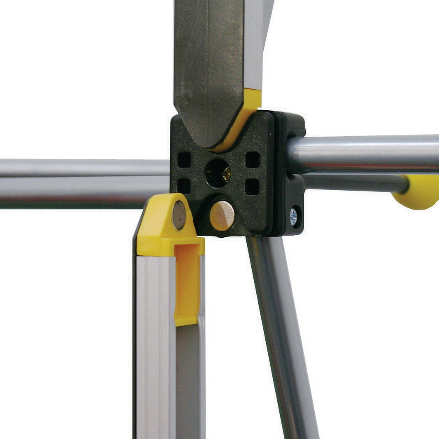 Pop up counter frame hub with magnetic clips