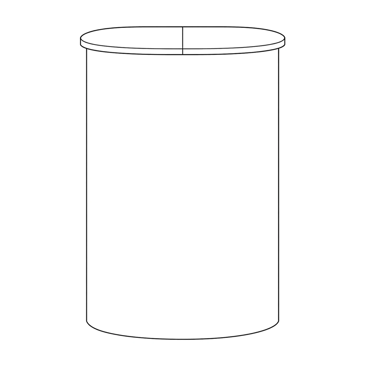 Pop Up Counter 1x2 with Printed Wrap line drawing