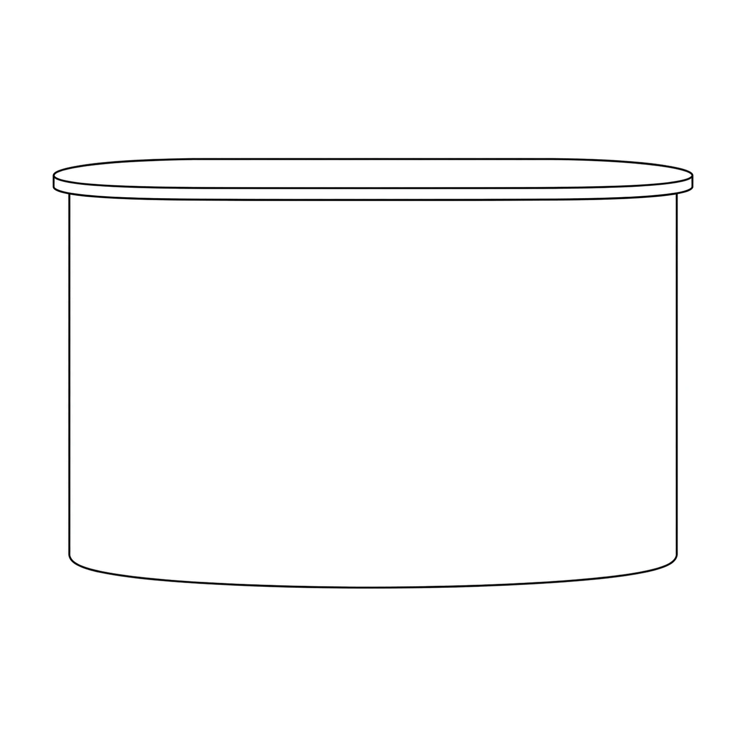 Pop Up Counter 2x2 with Printed Wrap line drawing