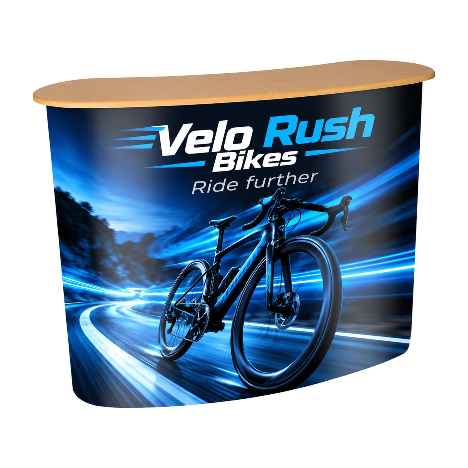 Pop Up Counter 2x2 with Printed Wrap with example artwork