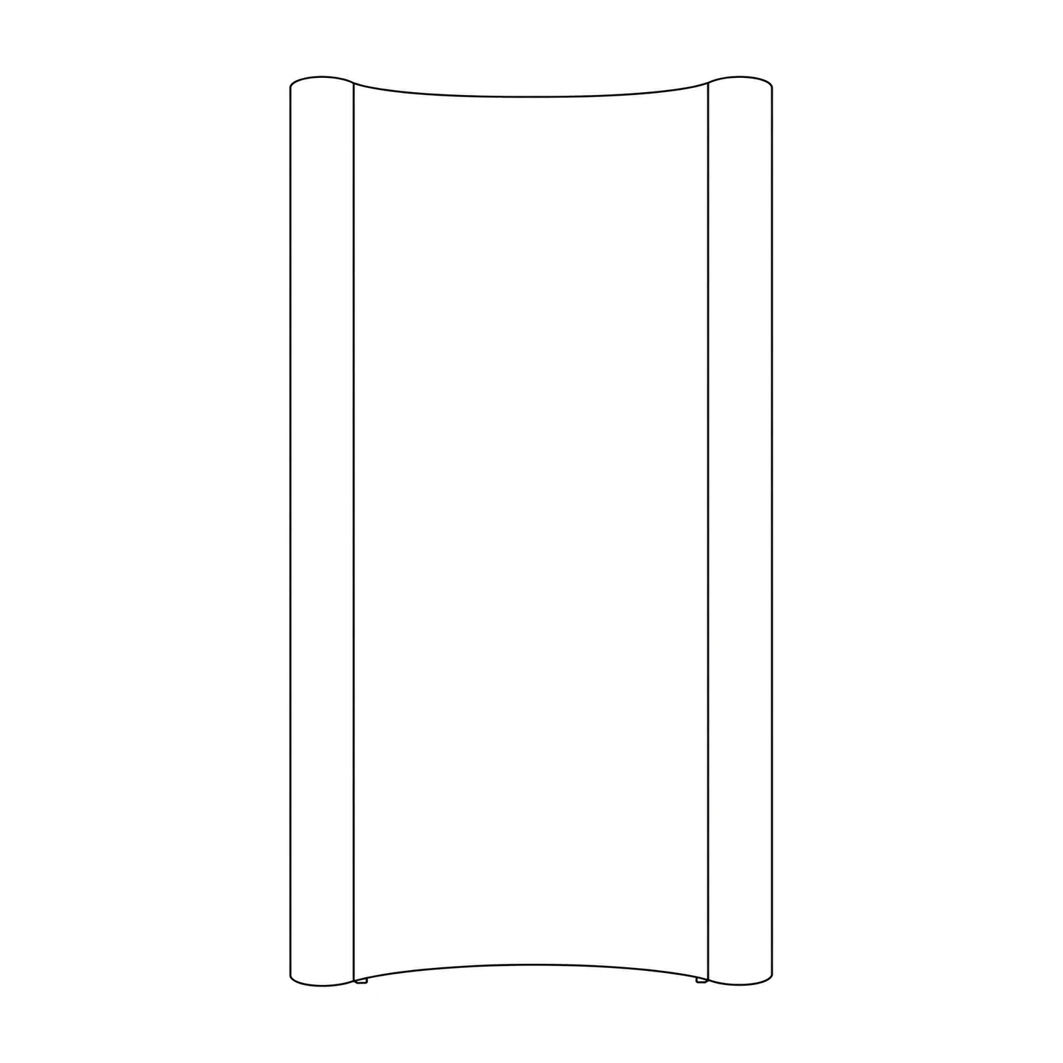 Pop Up Stand 1x3 Curved line drawing