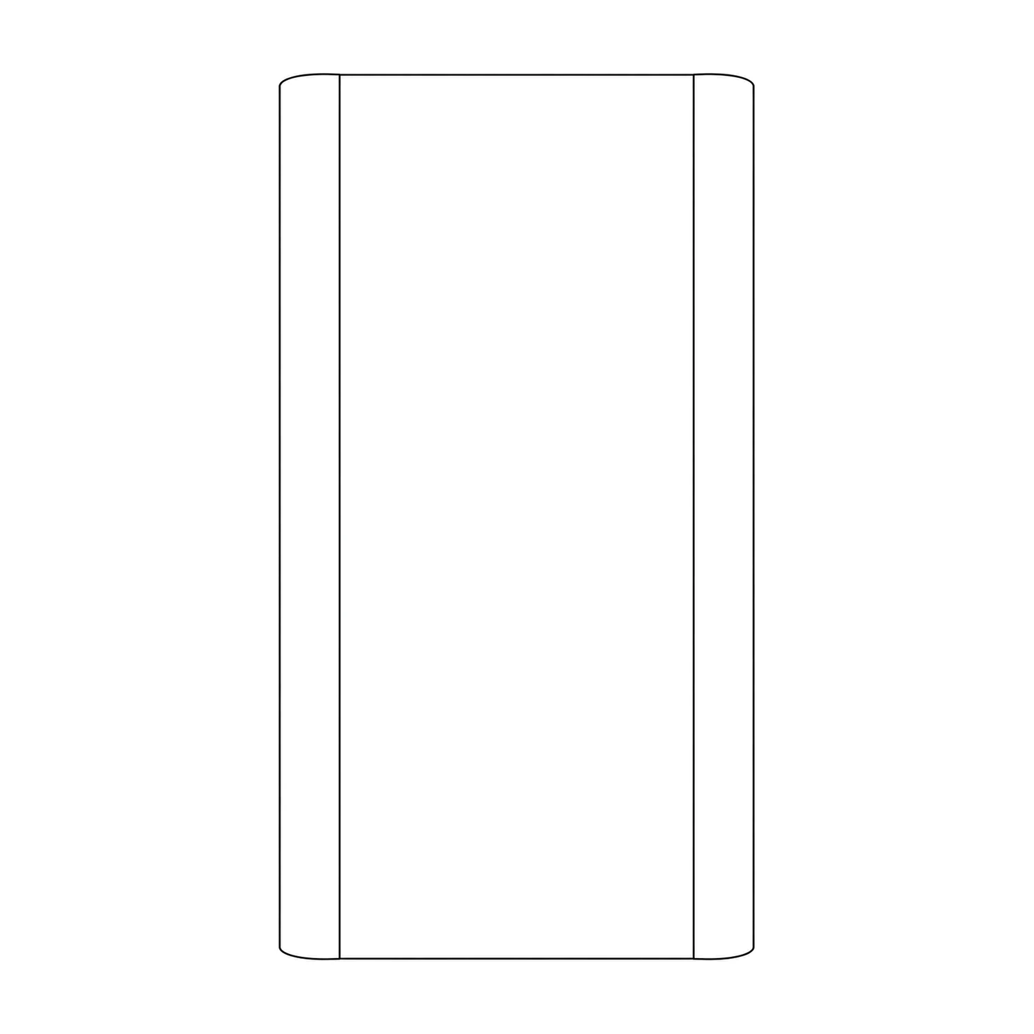 Pop Up Stand 1x3 Straight line drawing