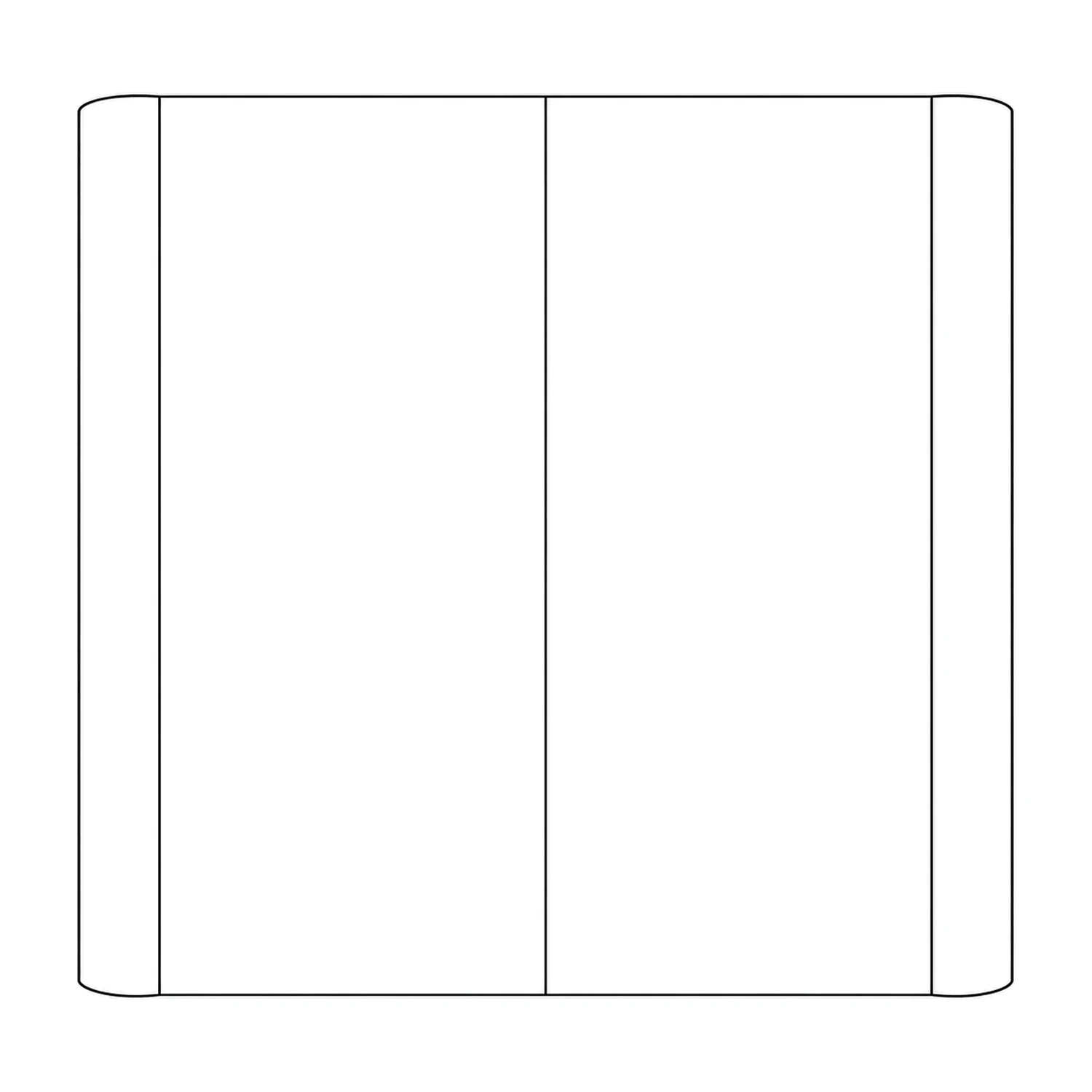 Pop Up Stand 2x3 Curved line drawing