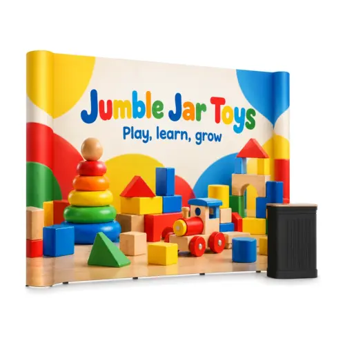 Pop Up Stand 3x3 Straight with example artwork