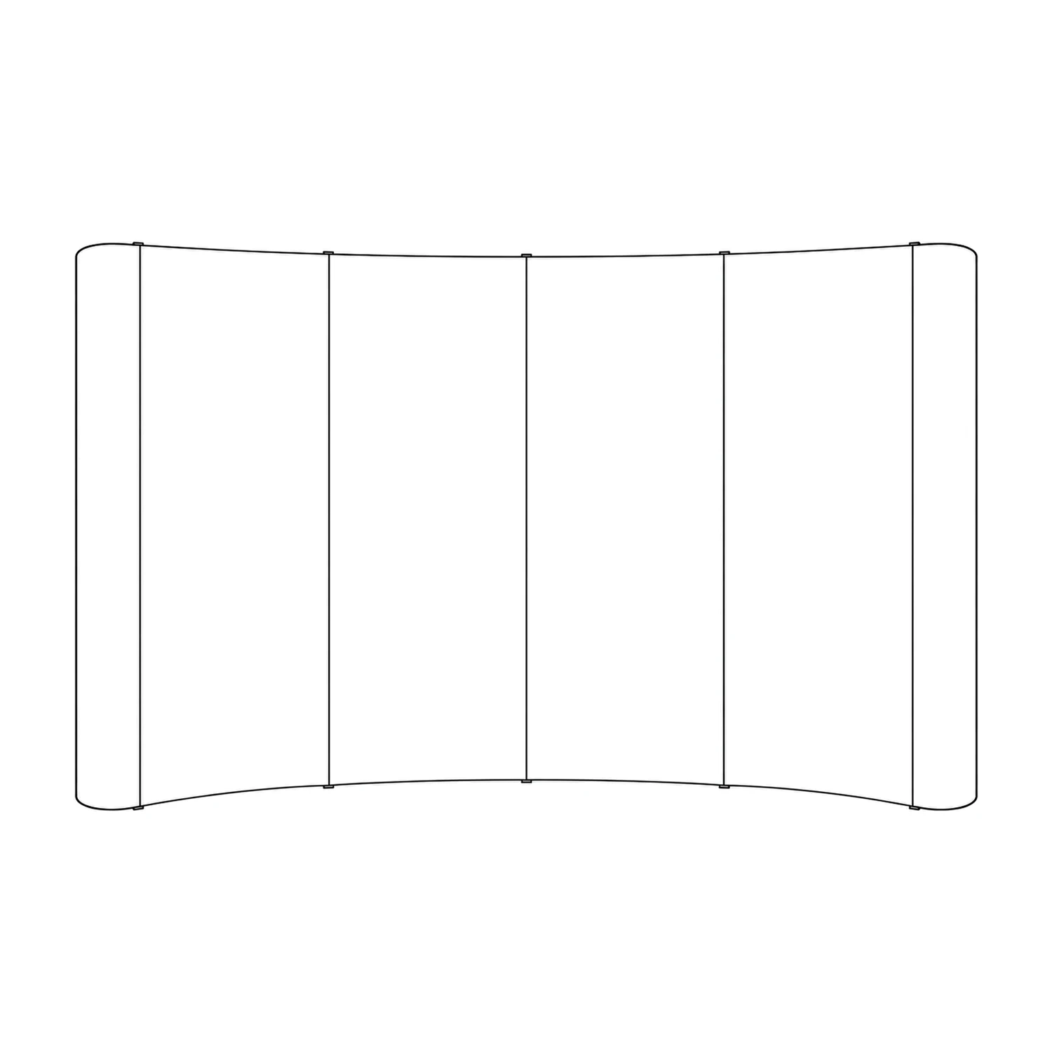 Pop Up Stand 4x3 Curved line drawing