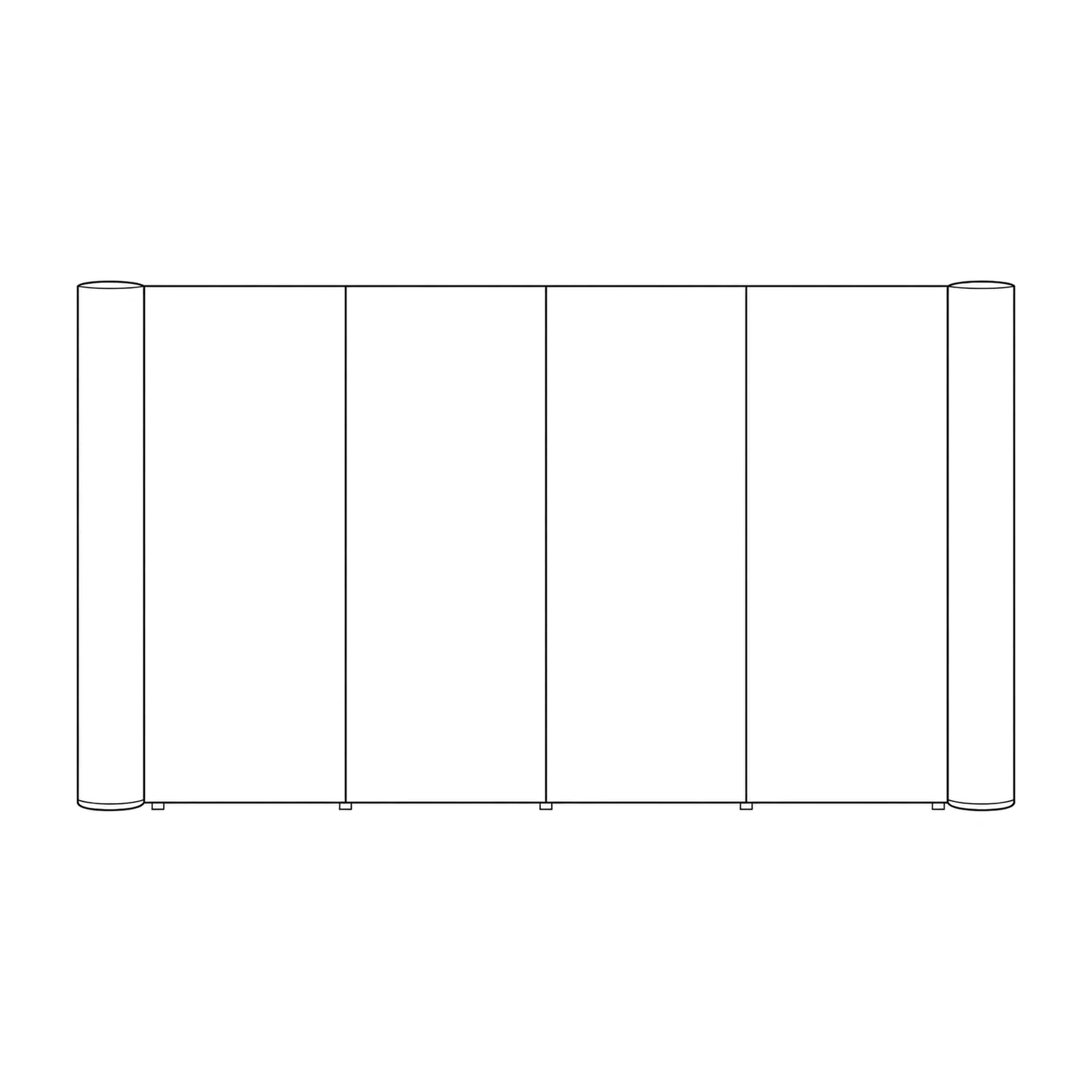 Pop Up Stand 4x3 Straight line drawing