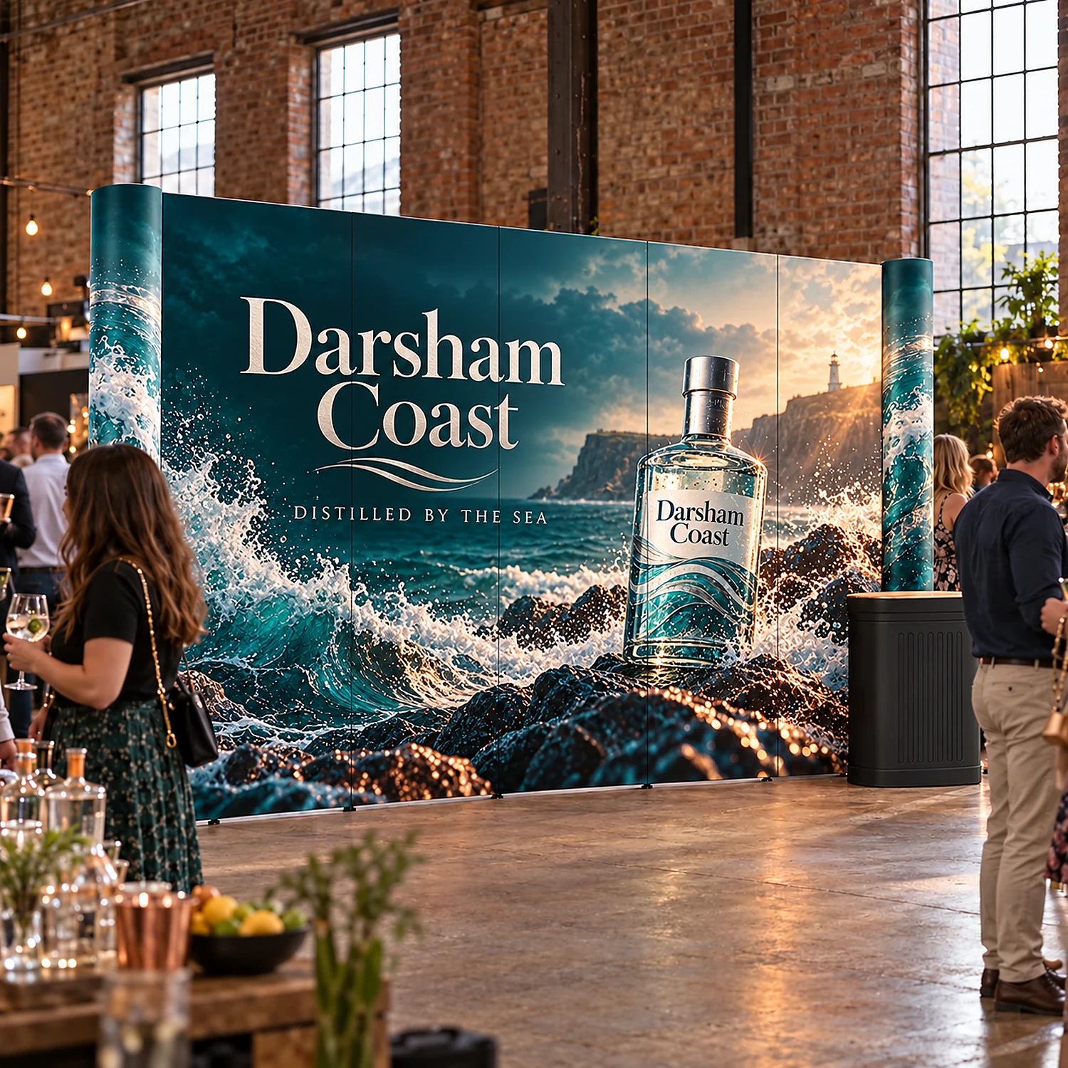 Pop Up Stand 5x3 Straight - Double-Sided, shown with example artwork