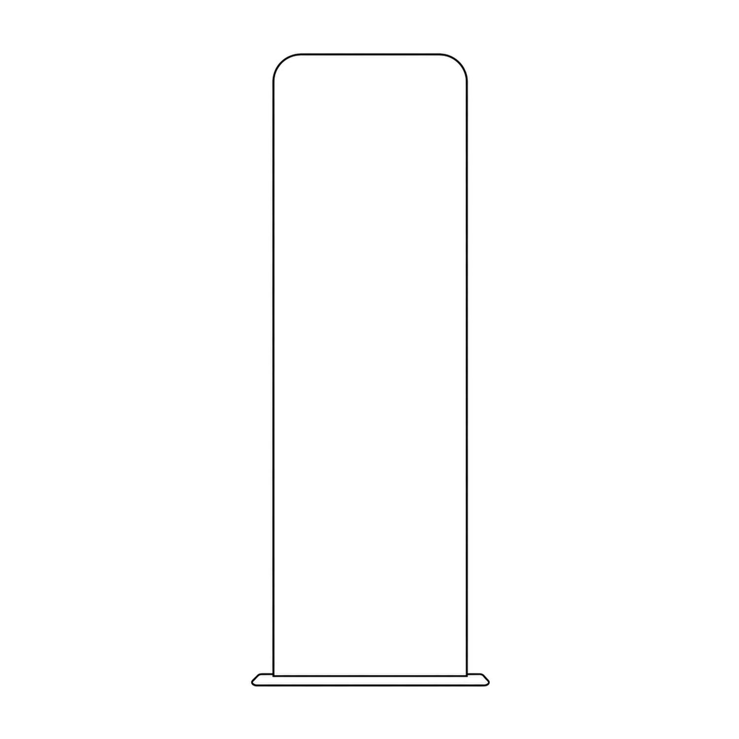 Premium Stretch Fabric Banner Stand line drawing