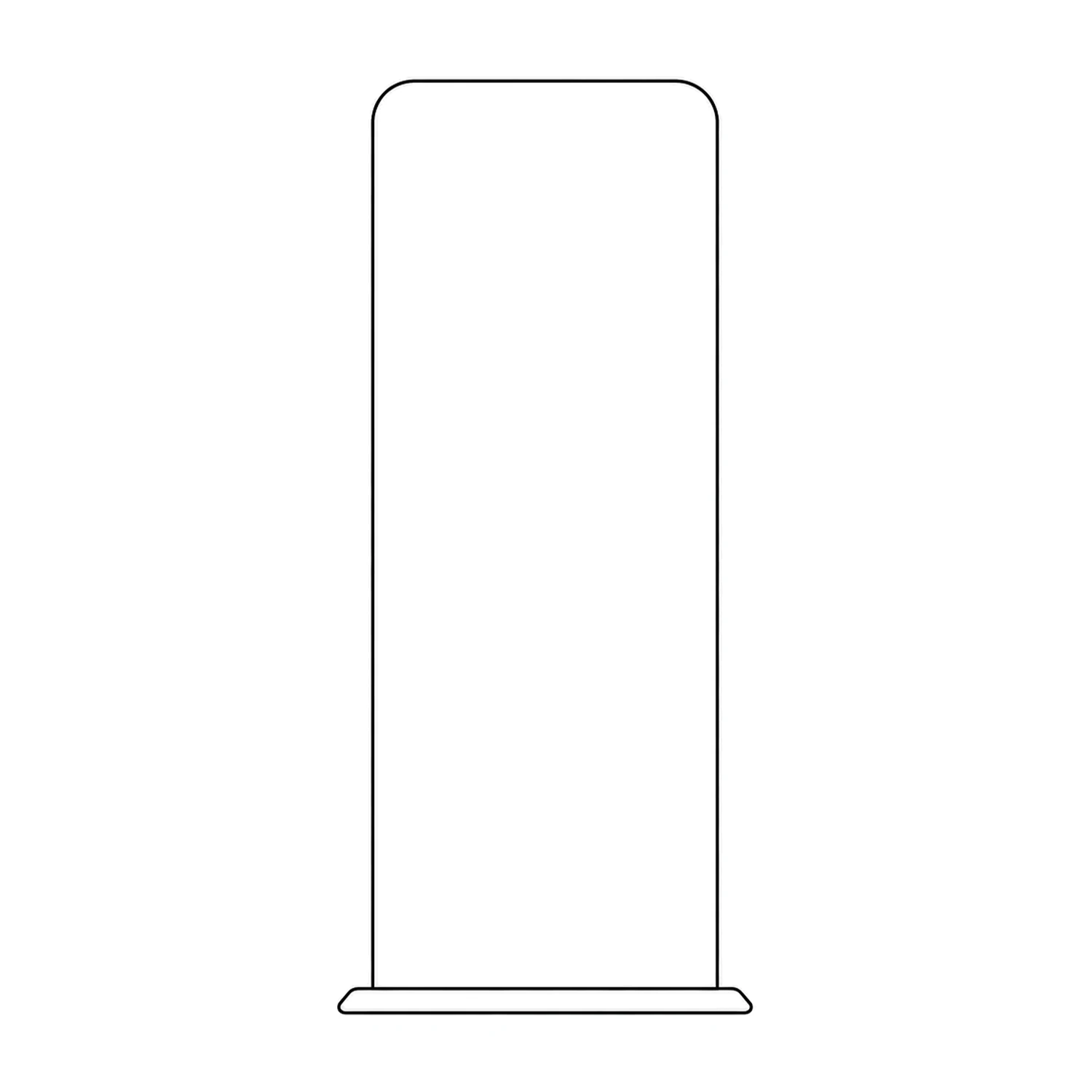 Premium Stretch Fabric Banner Stand line drawing