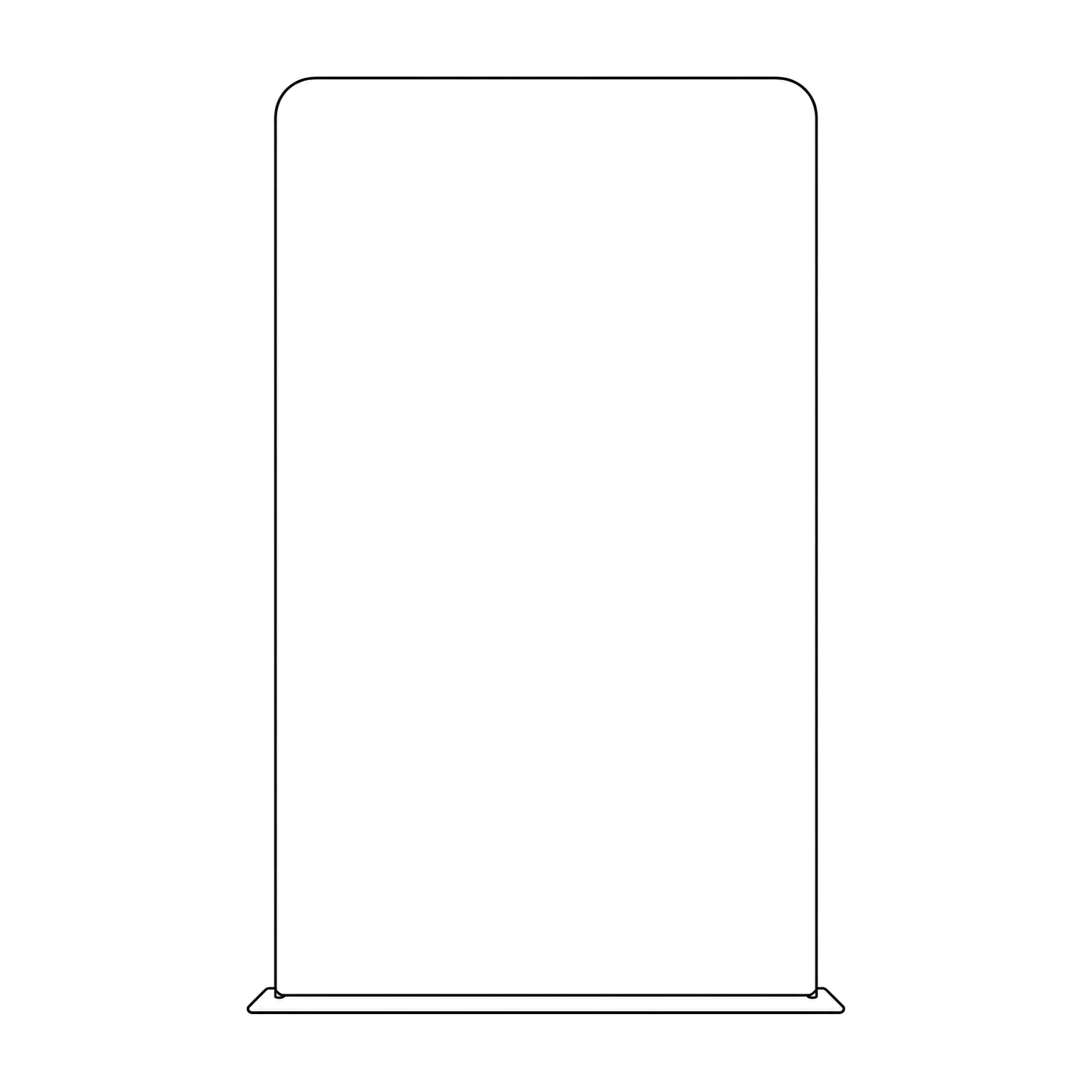 Premium Stretch Fabric Banner Stand line drawing