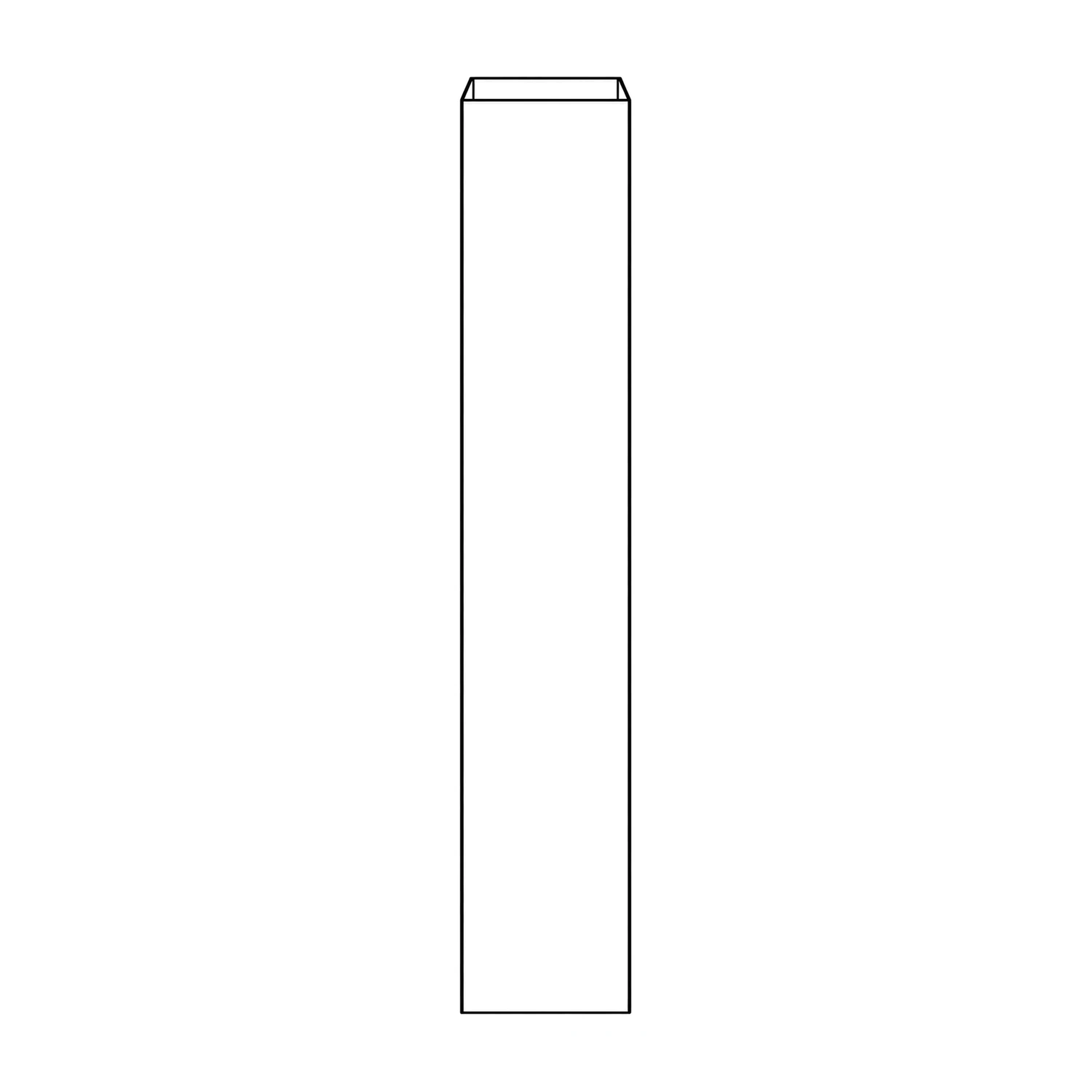 Printed Bollard Cover Square line drawing
