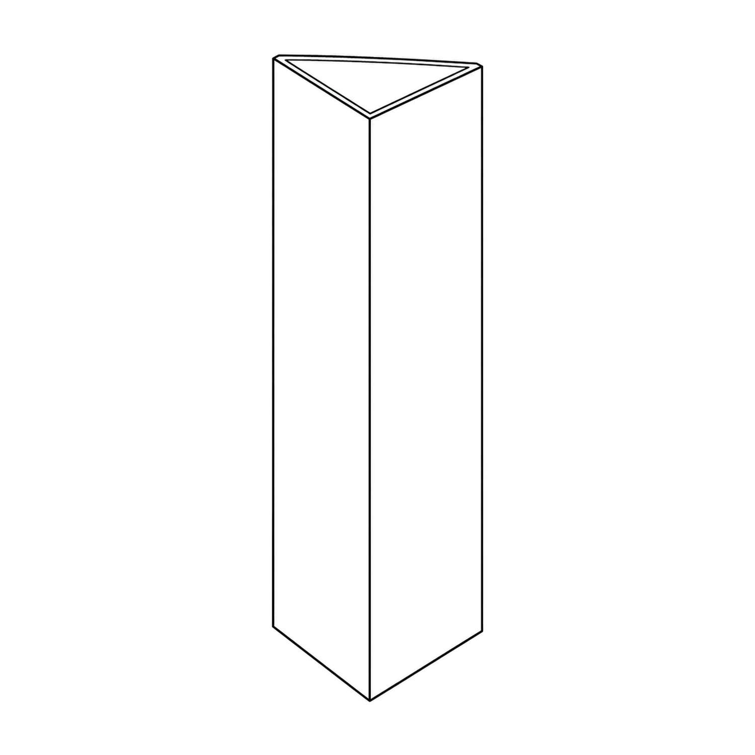 Printed Bollard Cover Triangle line drawing
