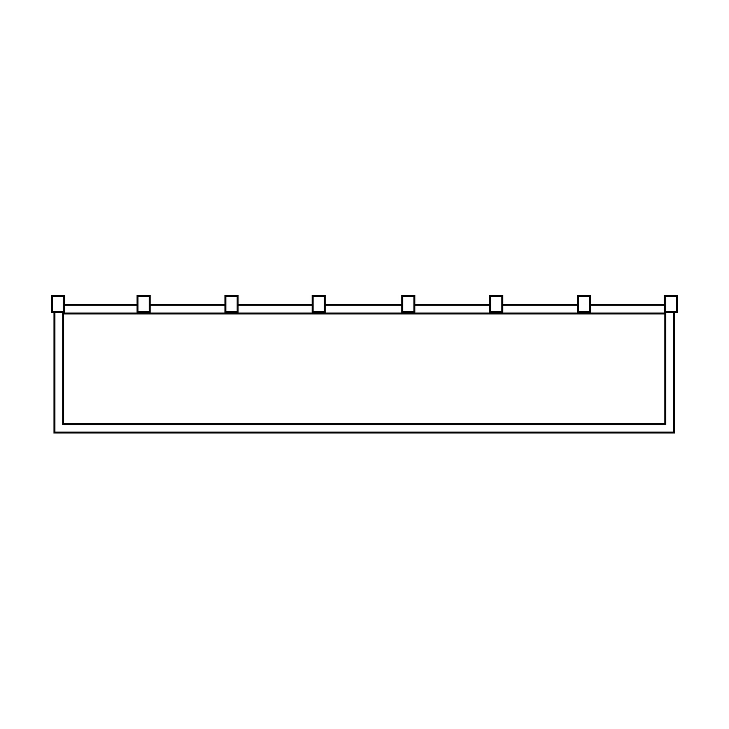 Printed Half Wall for Zoom Gazebos line drawing