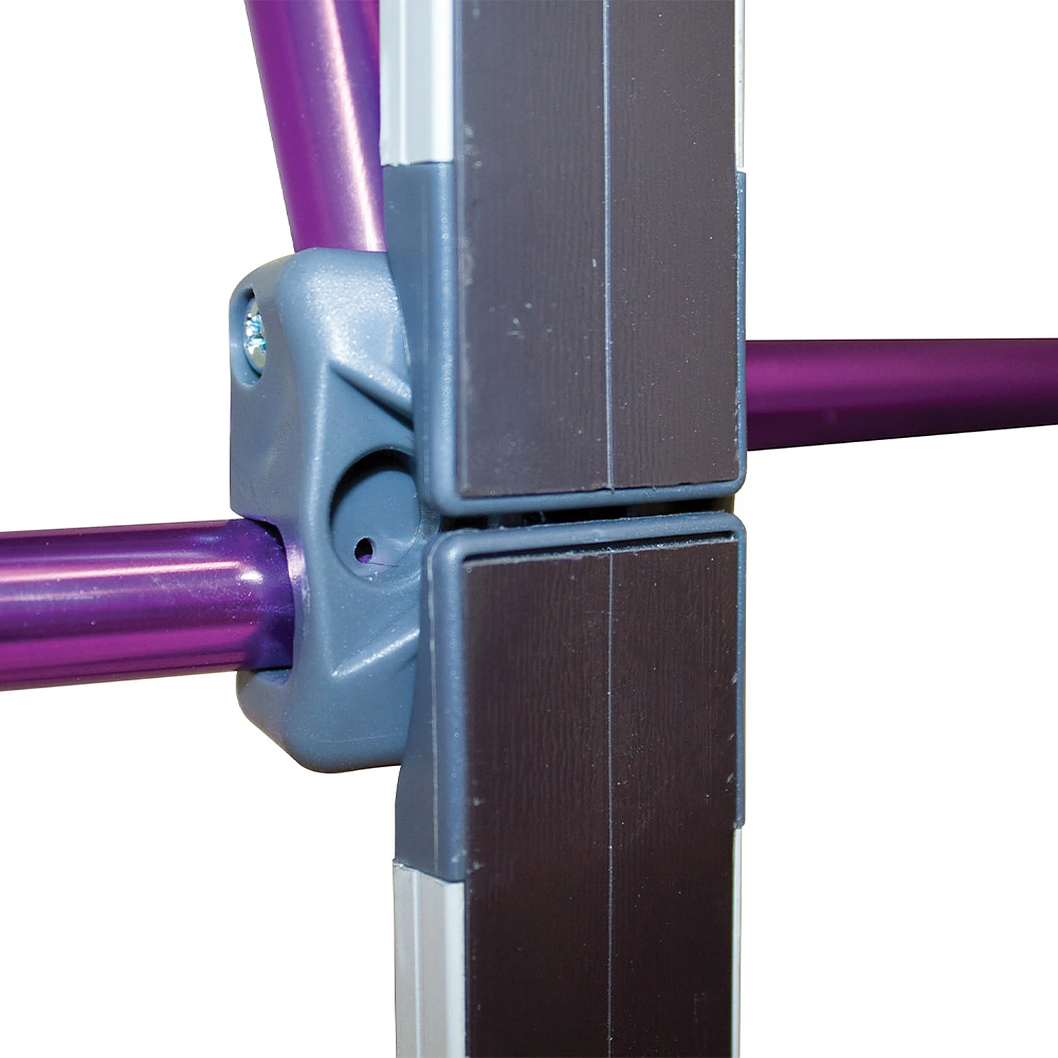 Pop up frame hub and magnetic bar close-up
