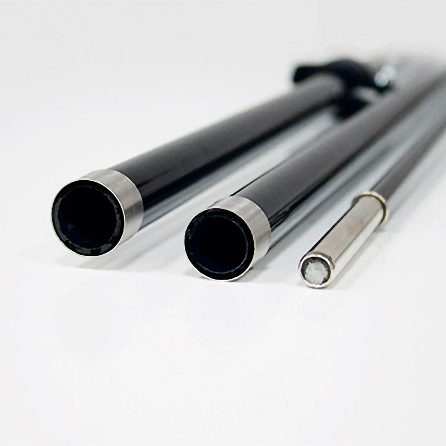 Flag pole sections with push-fit ends