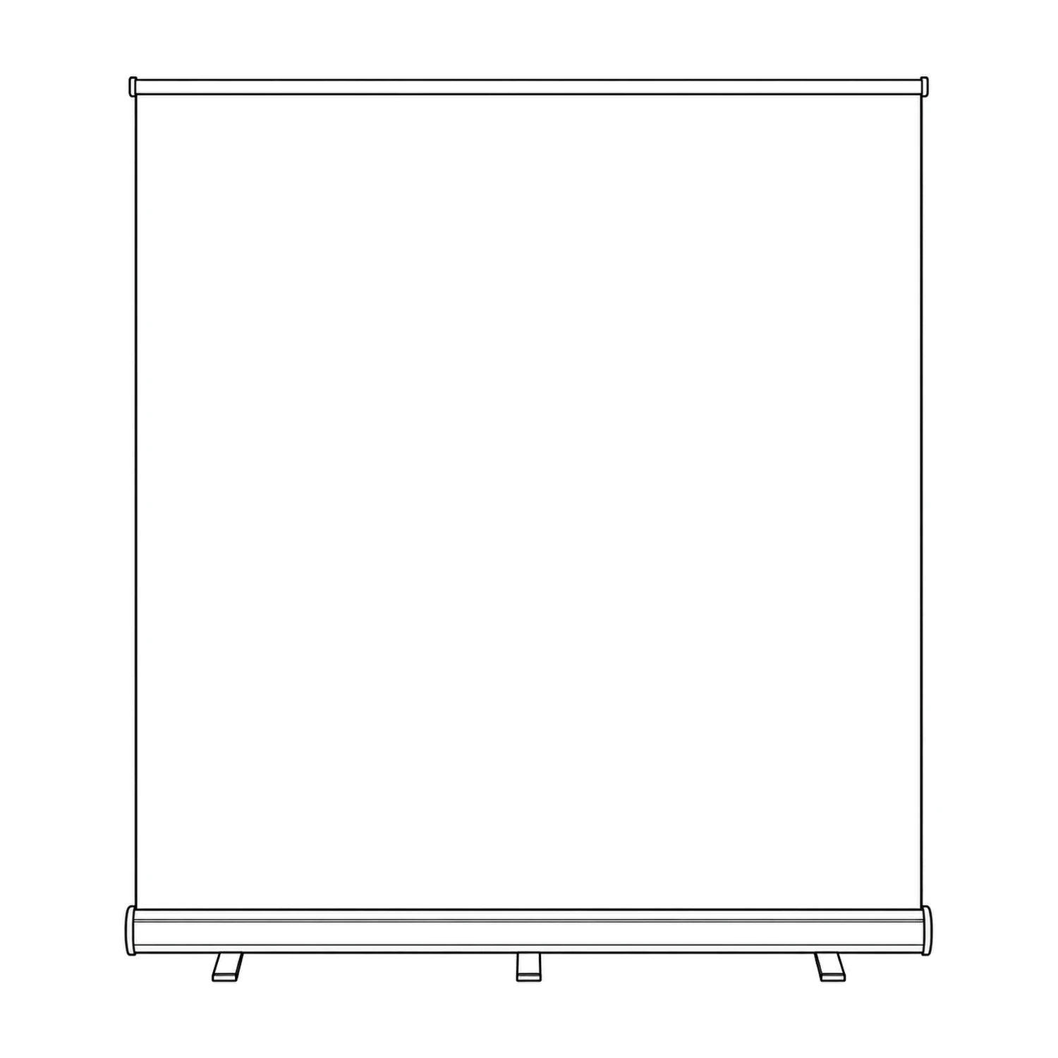 Raptor Roller Banner line drawing