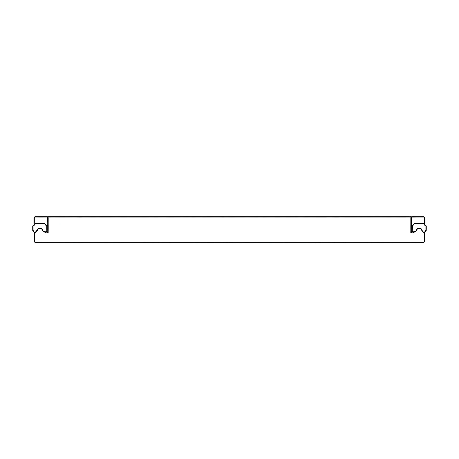 Rear curved hanger line drawing