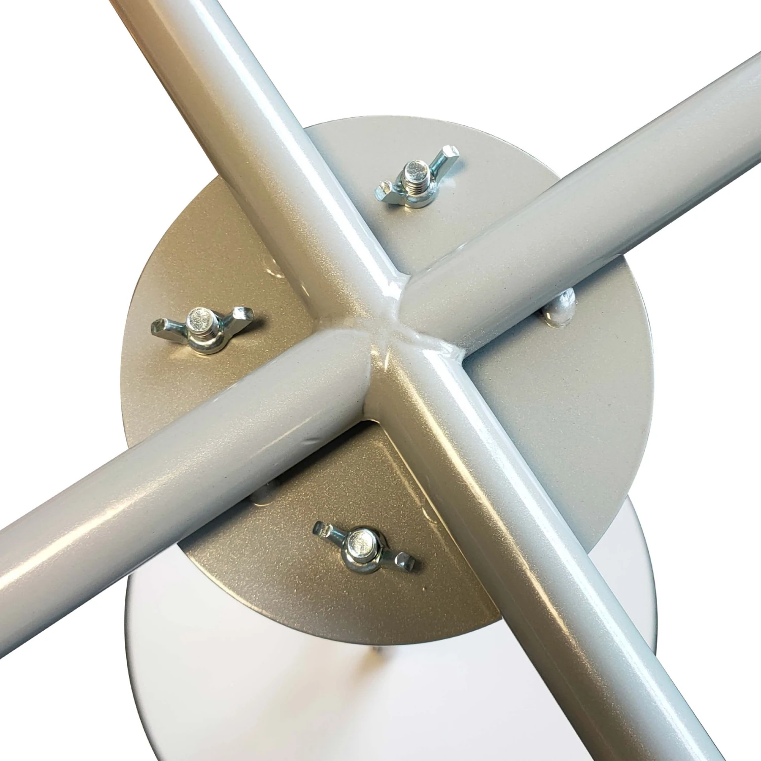 Underside of the table top showing the base bracket fixing
