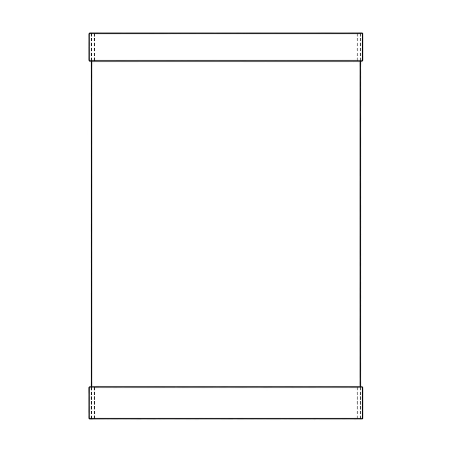 Scaffold Banner 1m x 1.36m line drawing