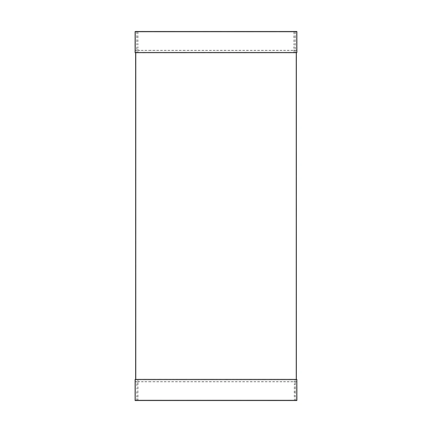 Scaffold Banner 1m x 2m line drawing