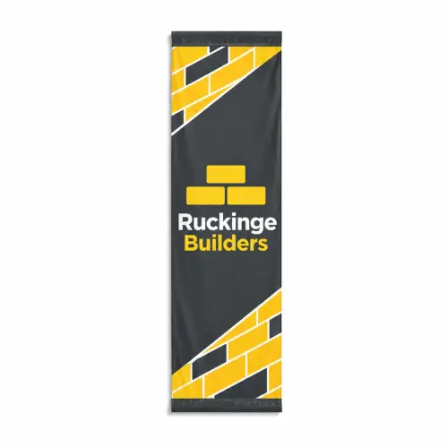 Scaffold Banner 1m x 3m, Flag Polyester, shown with example artwork