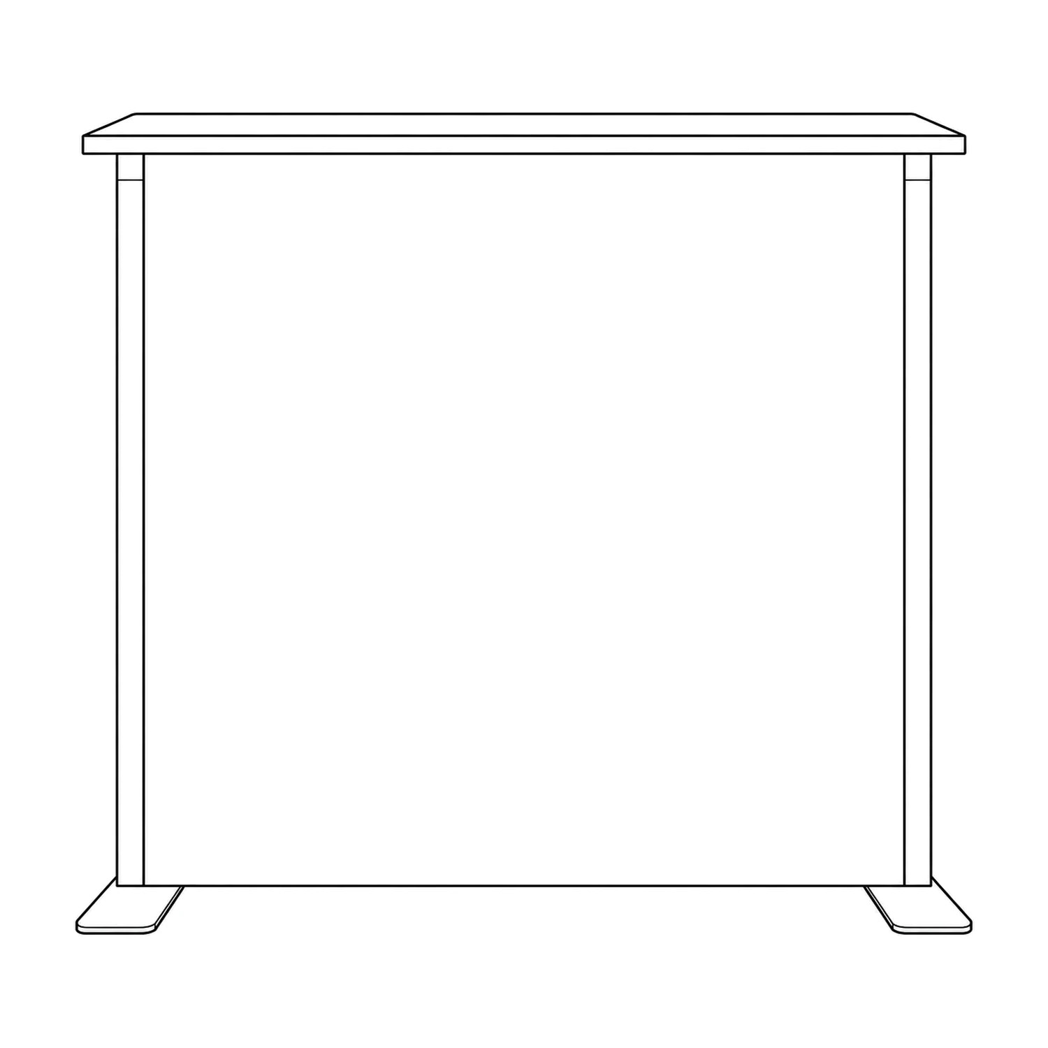 SEG Fabric LED Lightbox Counter line drawing